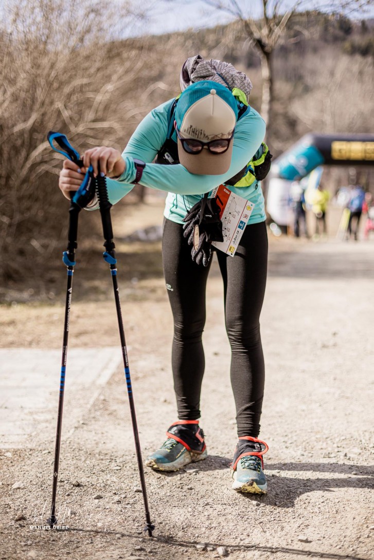 Marta Dębska jako pierwsza kobieta na 60 km Baran Trail Race 2022 foto: Miguel Uribe