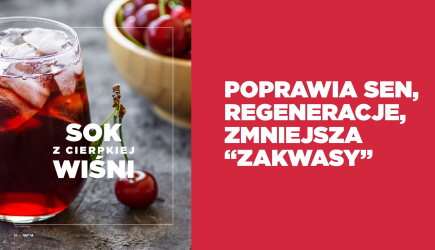 Sok z cierpkiej wiśni - lepsza regeneracja, sen i mniej 